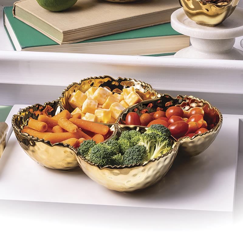 Palm Beach Porcelainware Four Section Bowl